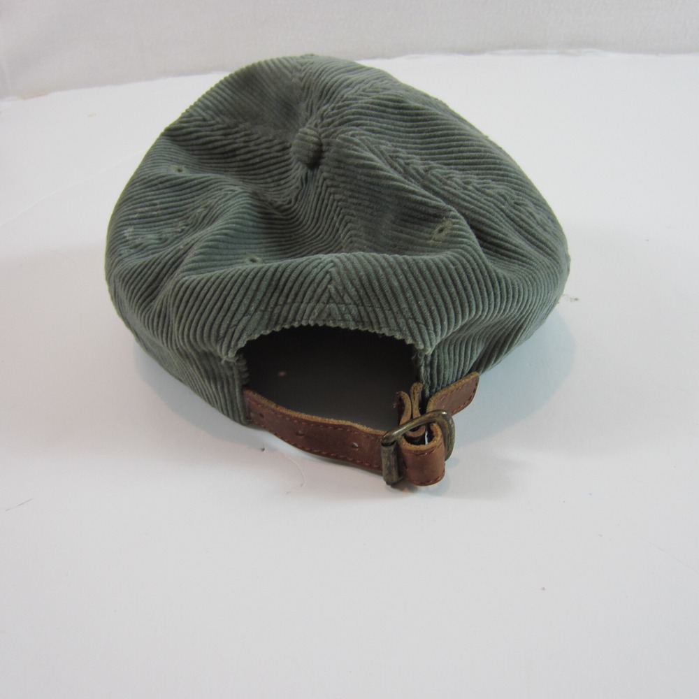vintage ralph lauren polo corduroy hat leather adjustable strap green - Picture 3 of 7